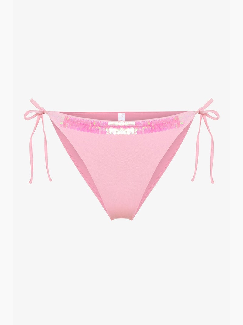 Braguita de bikini con lentejuelas penti Rosa - Kiabi