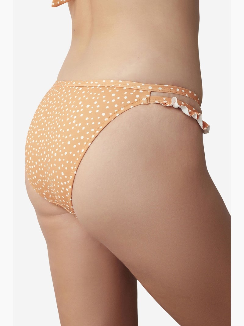 Braguita de bikini con volante lateral muy suave penti Naranja claro - Kiabi