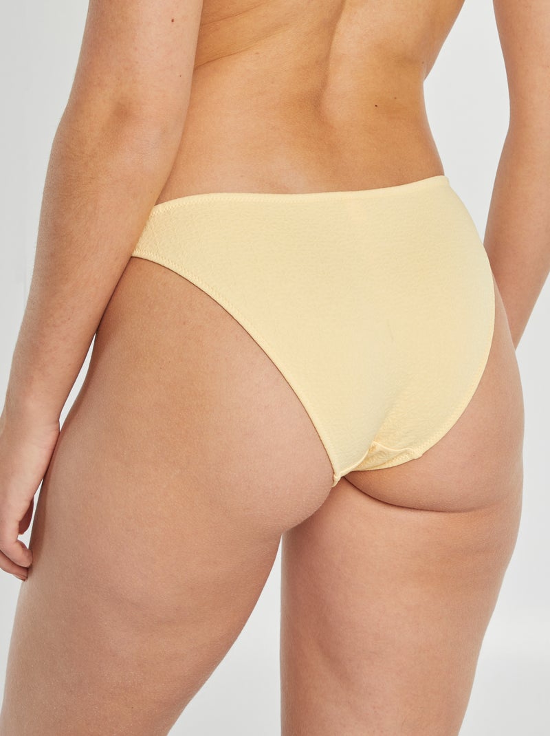 Braguita de bikini de punto con relieve AMARILLO - Kiabi