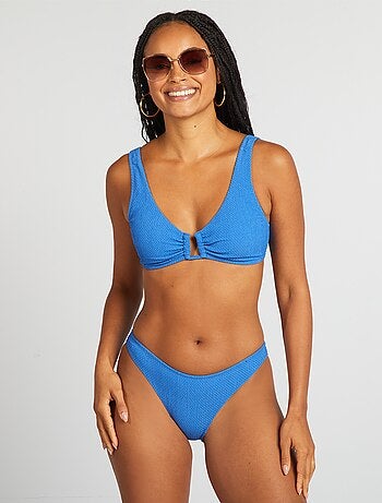 Braguita de bikini de punto gofrado