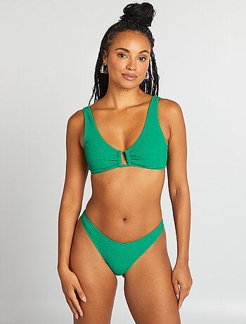 Braguita de bikini de punto gofrado