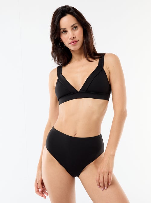 Braguita de bikini de tiro alto en neopreno - Kiabi