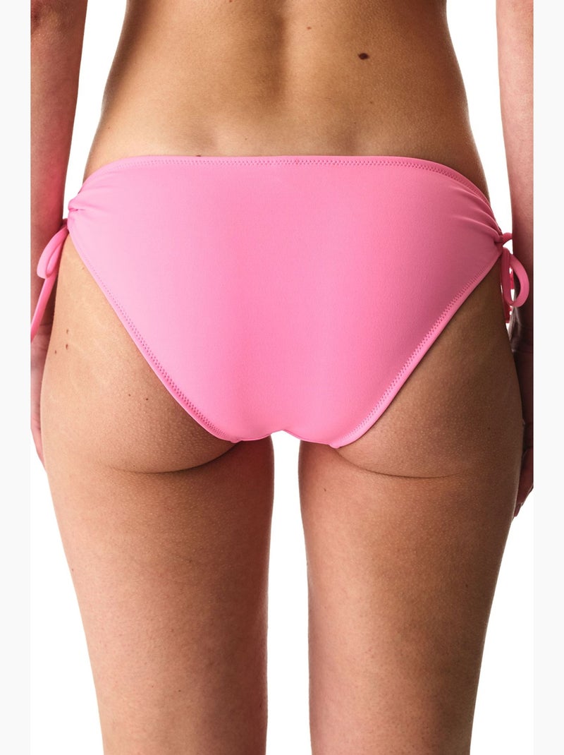 Braguita de bikini de tiro bajo con aros penti Rosa fluo/Solinotes - Kiabi