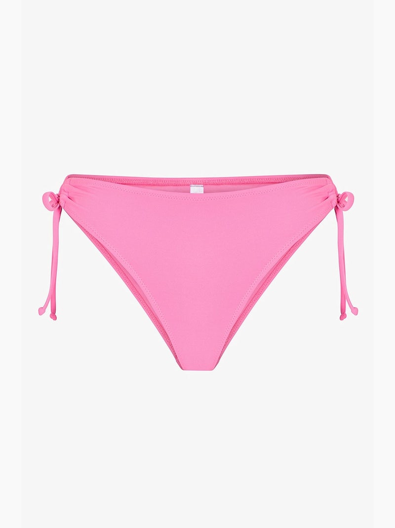 Braguita de bikini de tiro bajo con aros penti Rosa fluo/Solinotes - Kiabi