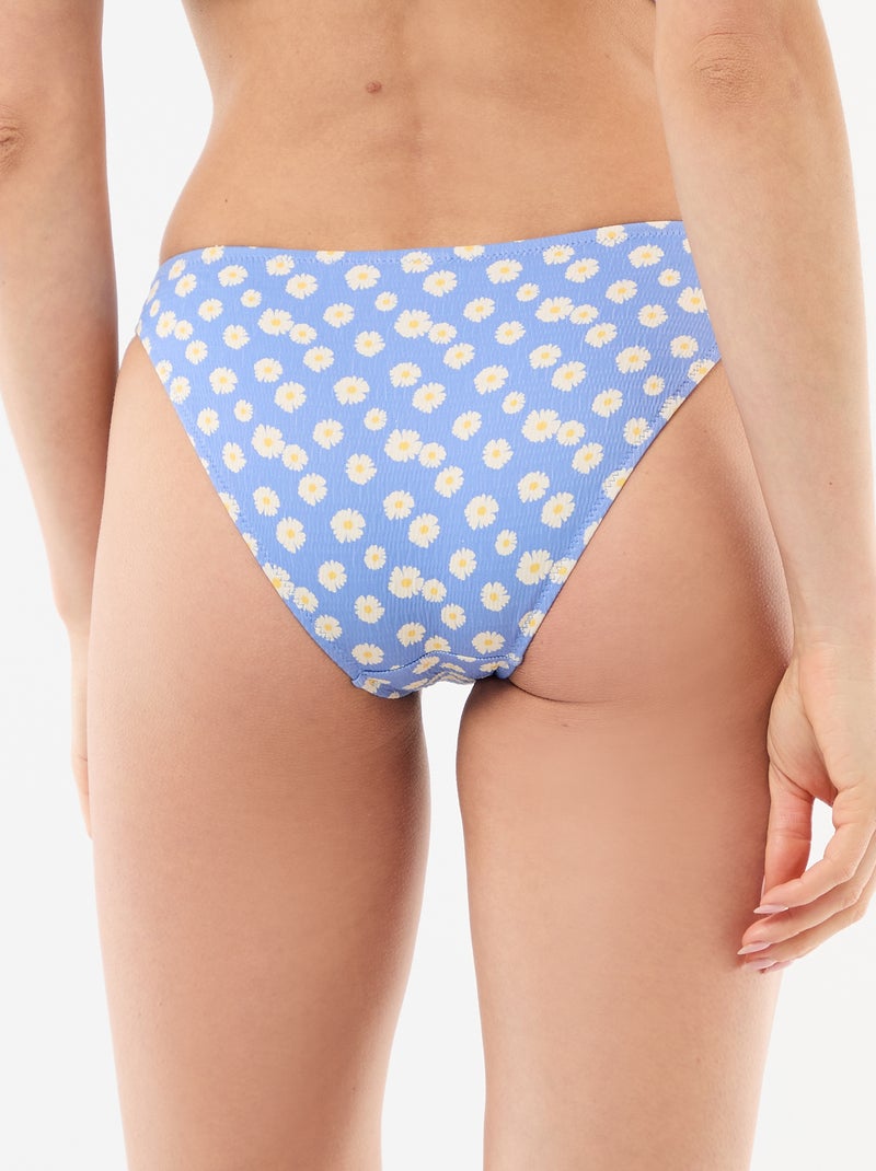 Braguita de bikini estampada con margaritas Azul - Kiabi