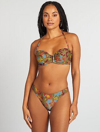 Braguita de bikini estampada flores