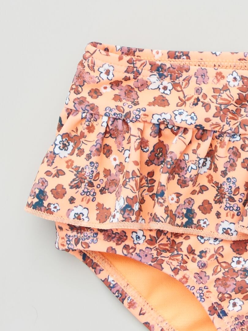 Braguita de bikini estampada flores NARANJA - Kiabi