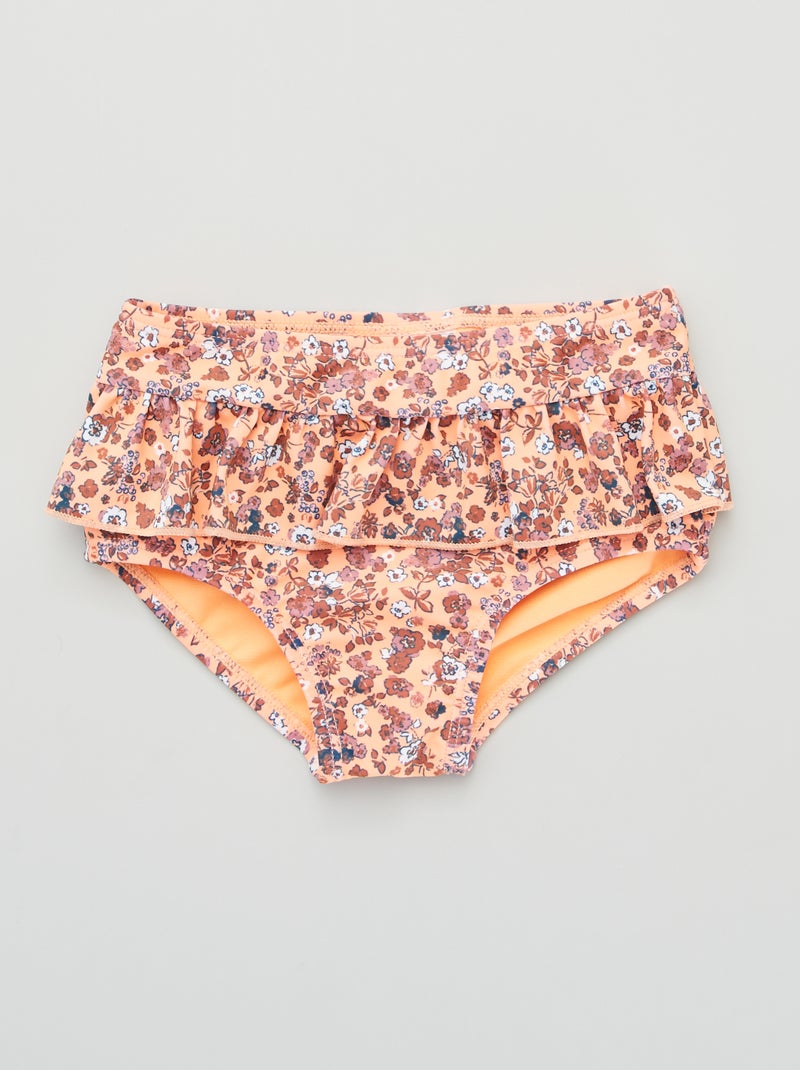 Braguita de bikini estampada flores NARANJA - Kiabi