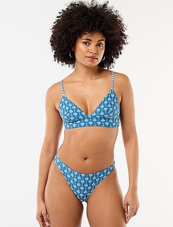 Braguita de bikini estampada reversible