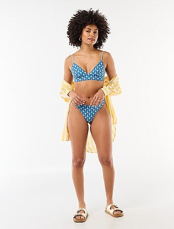 Braguita de bikini estampada reversible