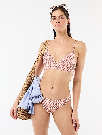 Braguita de bikini estampada reversible
