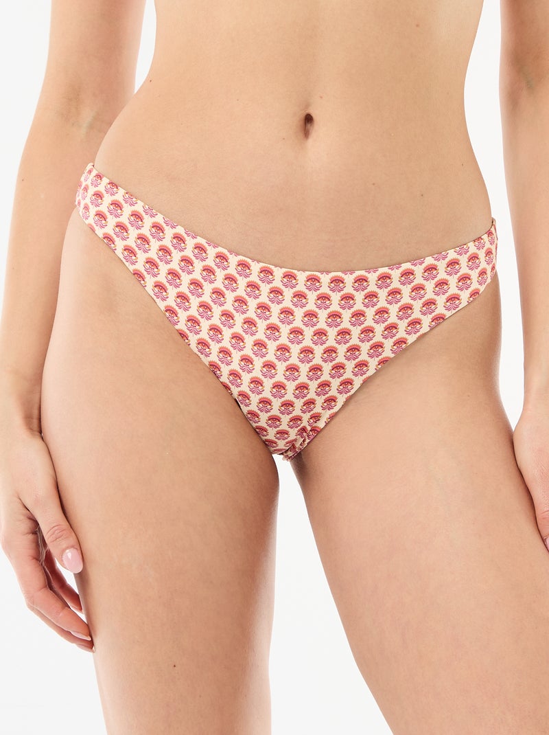 Braguita de bikini estampada reversible Rosa - Kiabi
