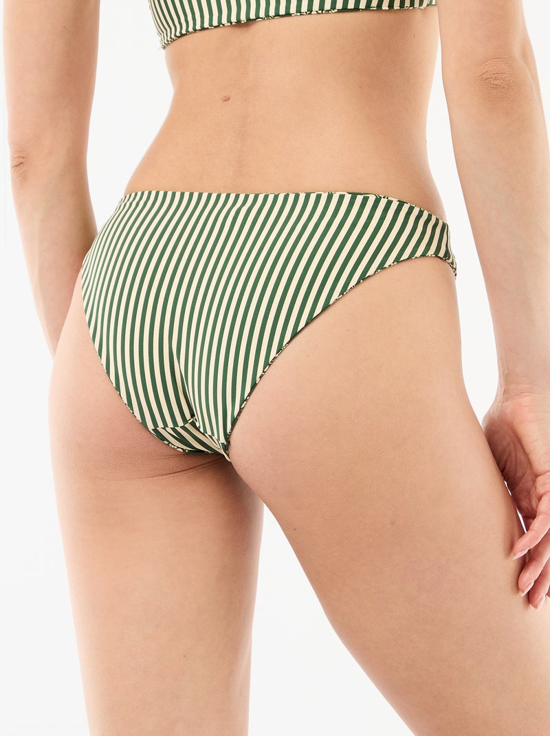 Braguita de bikini estampada reversible Verde - Kiabi