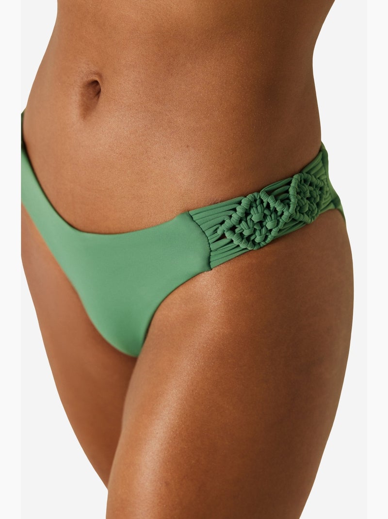 Braguita de bikini laguna con detalle de macramé penti Verde botella - Kiabi