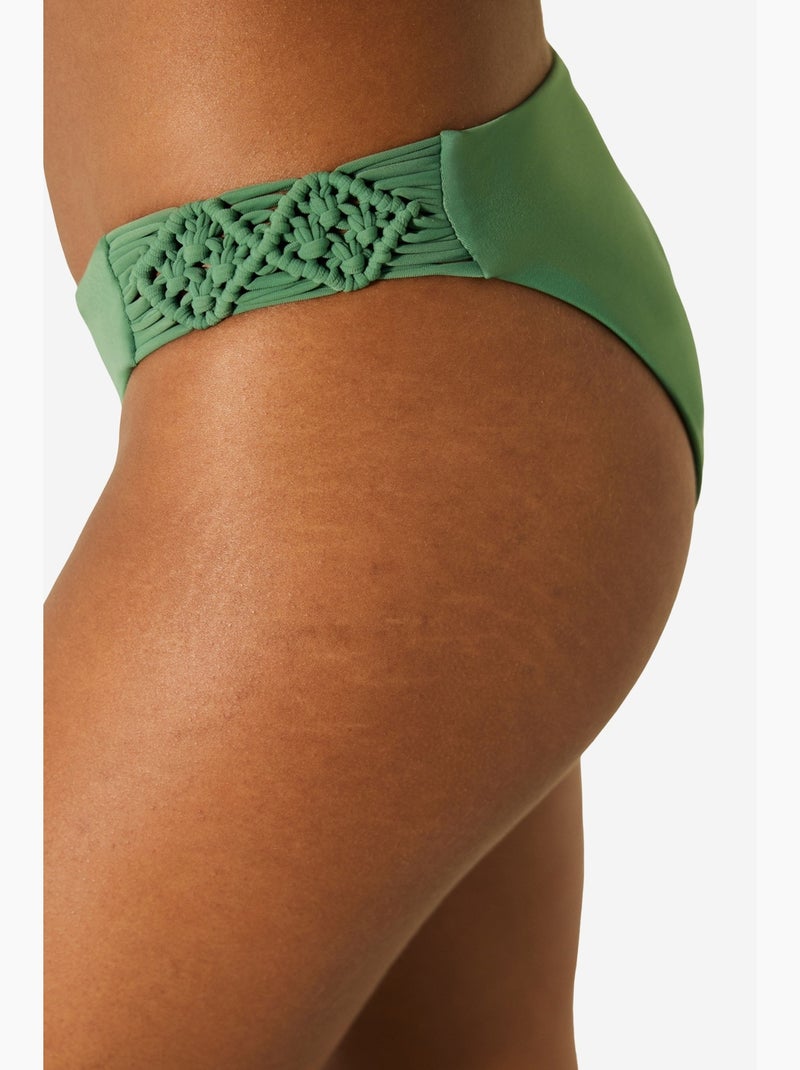 Braguita de bikini laguna con detalle de macramé penti Verde botella - Kiabi