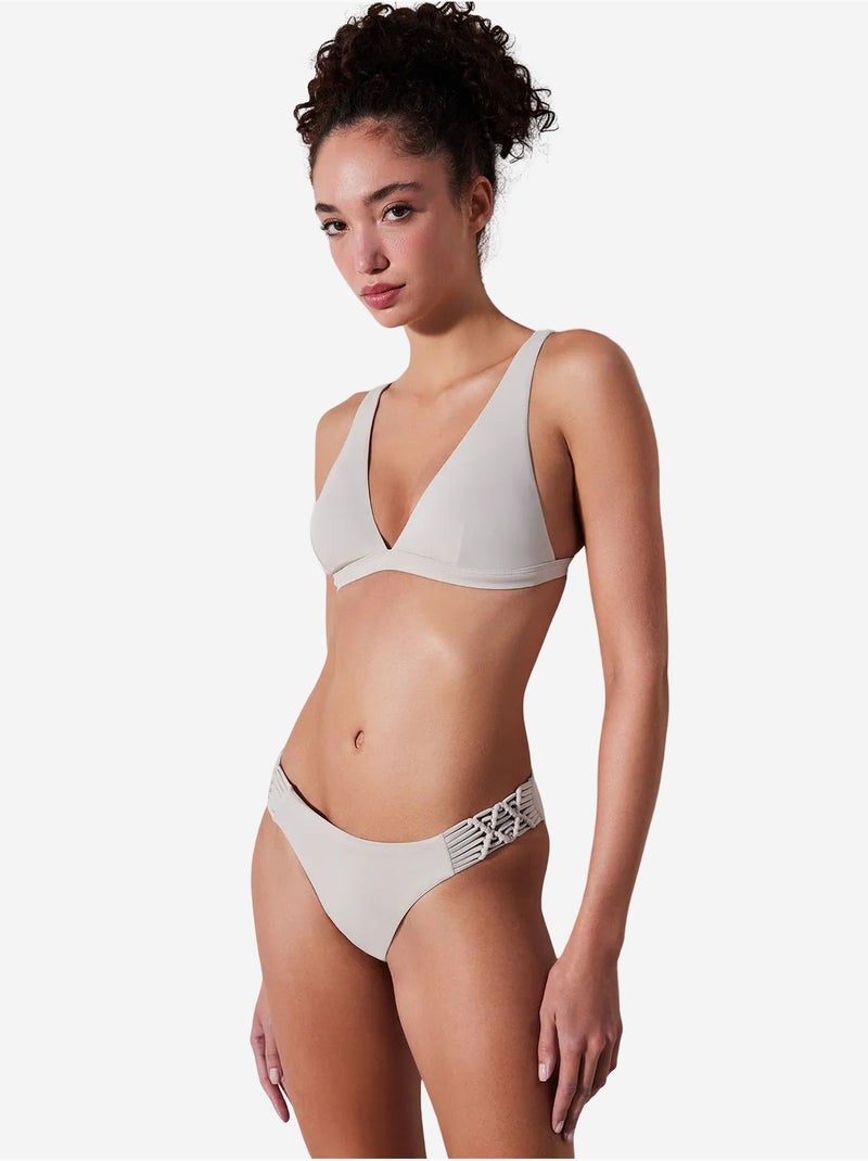 Braguita de bikini macrame penti Blanco roto - Kiabi