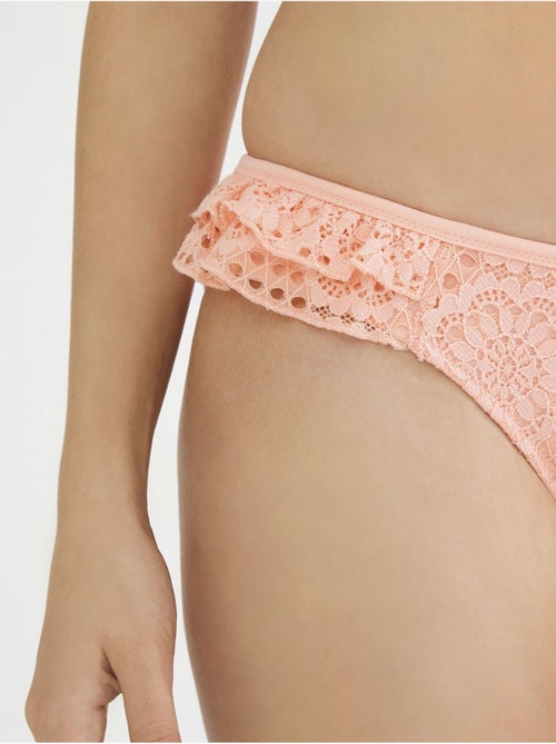 Braguita de bikini marsilya con volante lateral penti - Kiabi
