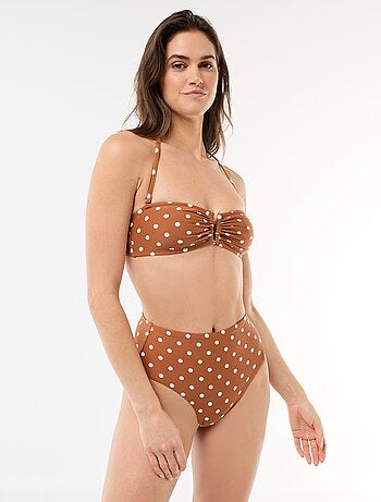 Braguita de bikini moldeadora de tiro alto