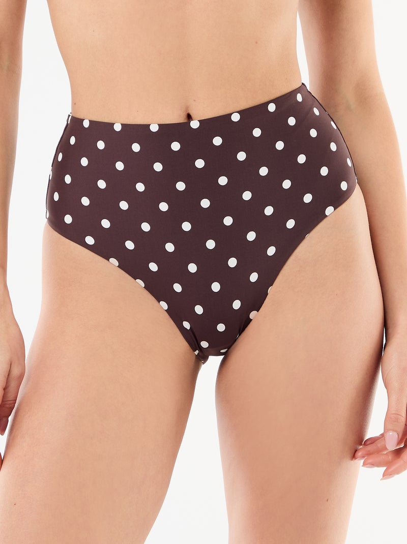 Braguita de bikini moldeadora de tiro alto Rojo - Kiabi