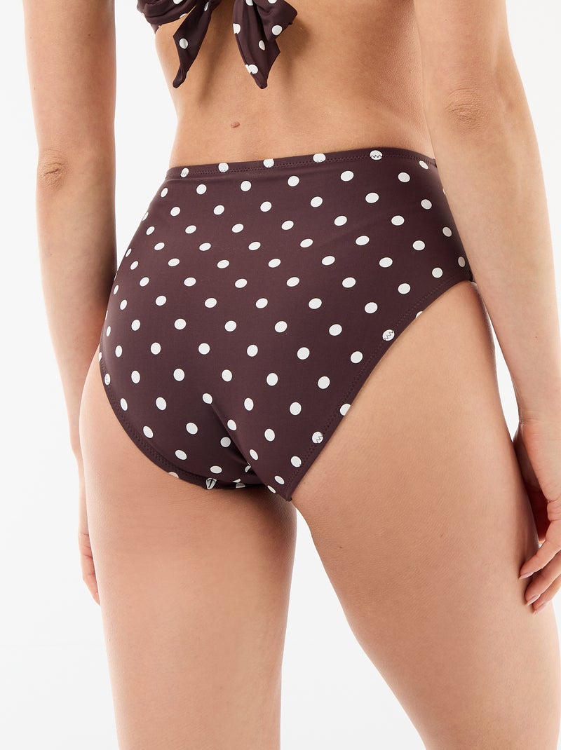 Braguita de bikini moldeadora de tiro alto Rojo - Kiabi