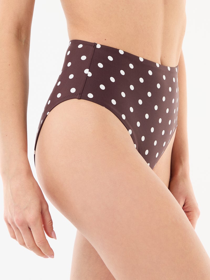 Braguita de bikini moldeadora de tiro alto Rojo - Kiabi