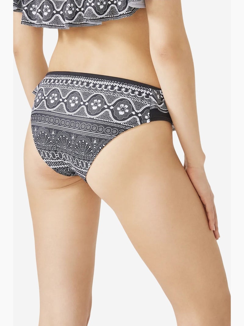 Braguita de bikini monochrome lateral penti Negro Blanco - Kiabi