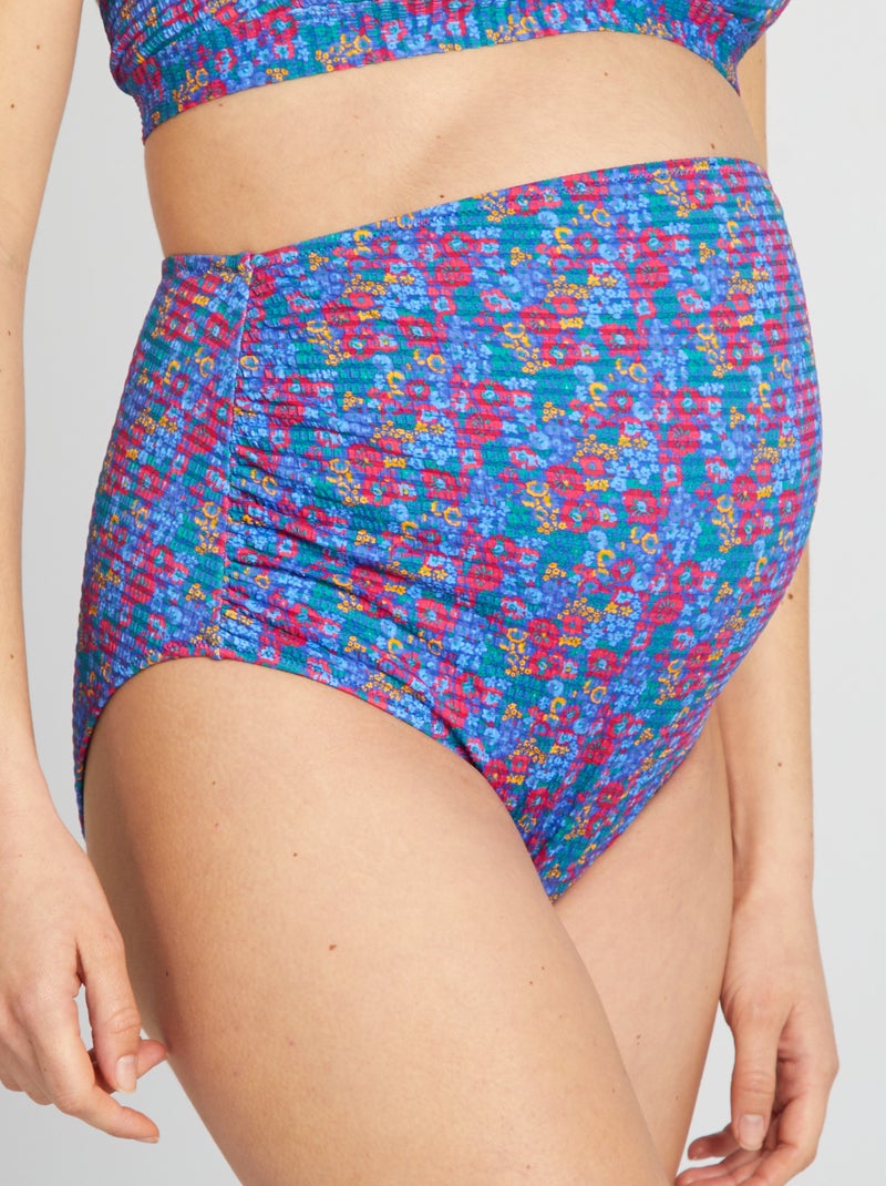 Braguita de bikini premamá con estampado de flores AZUL - Kiabi