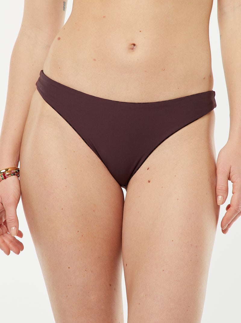 Braguita de bikini reversible leopardo vs liso NEGRO - Kiabi