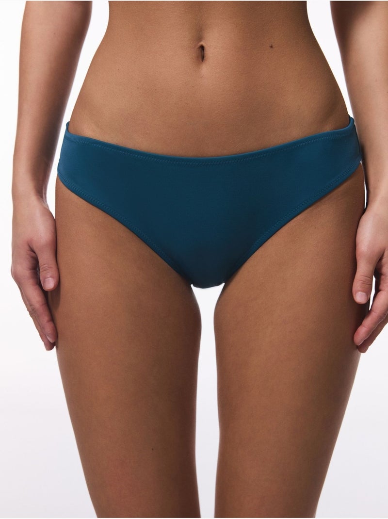 Braguita de bikini slip de tiro medio penti Azul petróleo - Kiabi
