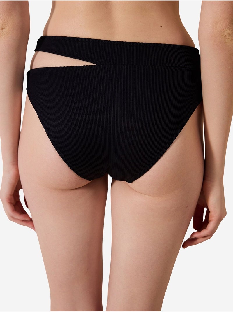 Braguita de bikini texturizada brigett cut penti Negro - Kiabi