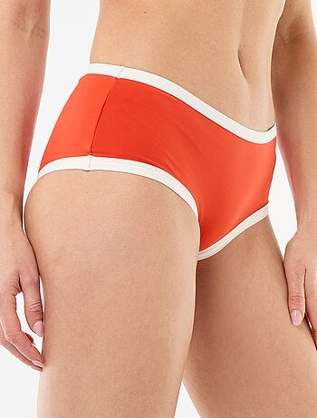 Braguita de bikini tipo shorty con bordes contrastados