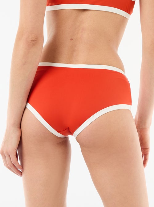 Braguita de bikini tipo shorty con bordes contrastados - Kiabi