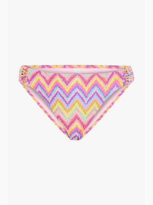 Braguita de bikini zigzag macramé de talle bajo penti - Kiabi