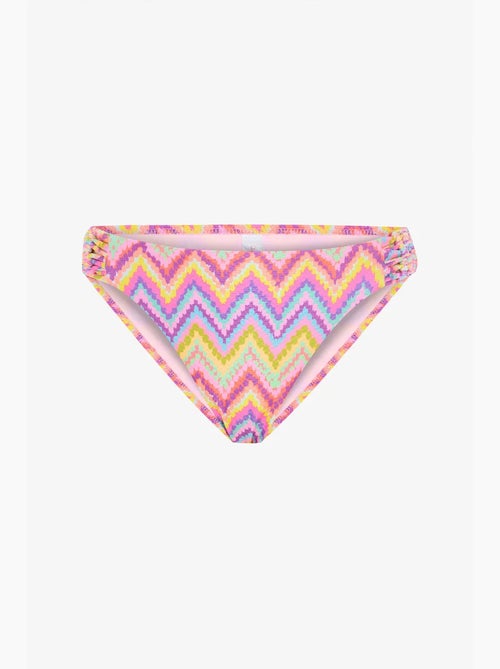 Braguita de bikini zigzag macramé de talle bajo penti - Kiabi