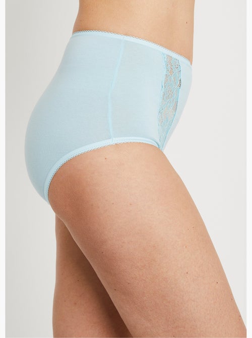 Braguita de cintura alta con detalles de encaje - Afibel - Kiabi