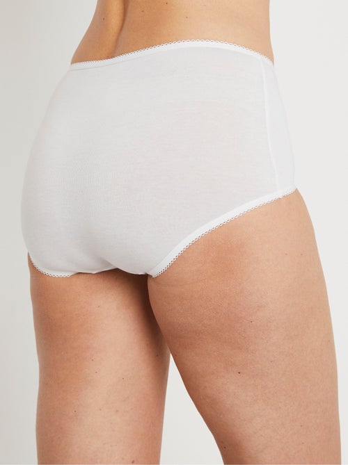 Braguita de cintura alta con detalles de encaje - Afibel - Kiabi