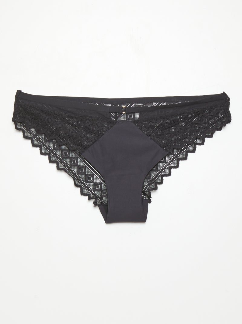 Braguita de encaje 'Envie de lingerie' negro - Kiabi