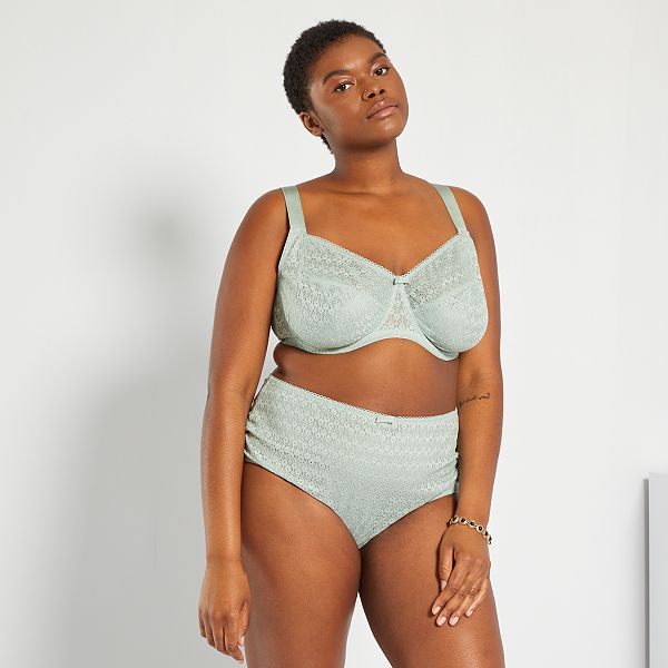 Braguita de encaje Lencería de la S a la XXL - VERDE - Kiabi - 10,00€