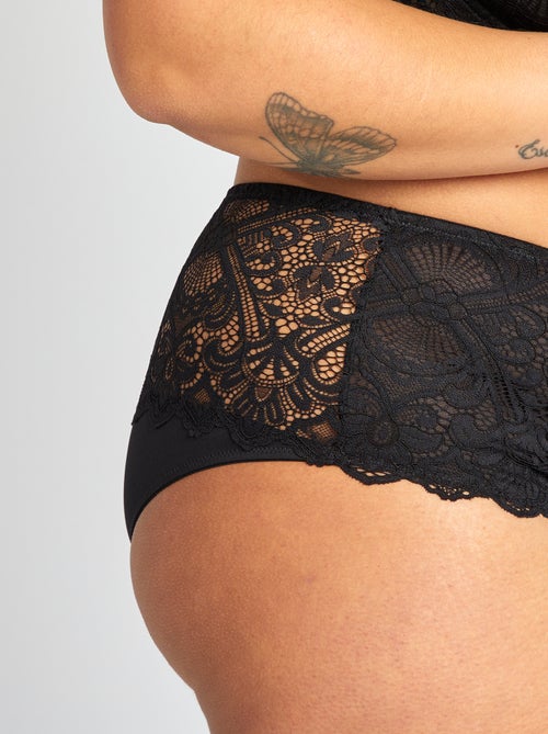 Braguita de encaje y microfibra - Kiabi