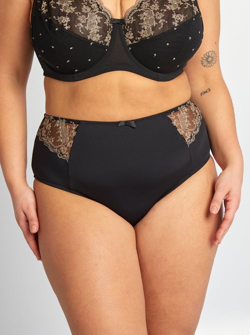 Braguita de microfibra con bordados - Kiabi