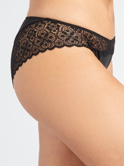 Braguita de microfibra y encaje - Kiabi