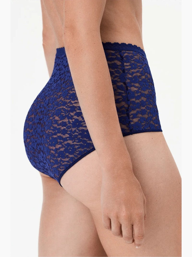 Braguita de mujer easy bel slip encaje penti Azul marino - Kiabi