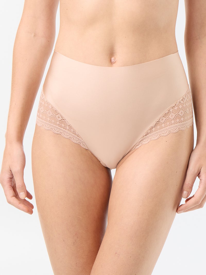 Braguita de talle alto moldeadora Rosa - Kiabi