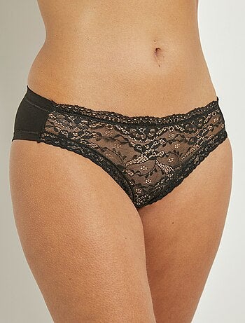 Braguita delantera de encaje y algodón - AFIBEL