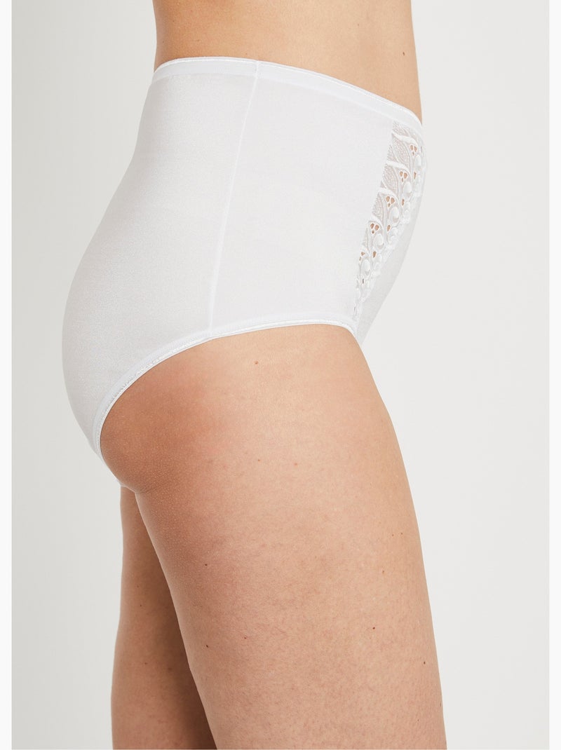 Braguita envolvente talle alto - pack de 2 - Afibel Blanco - Kiabi