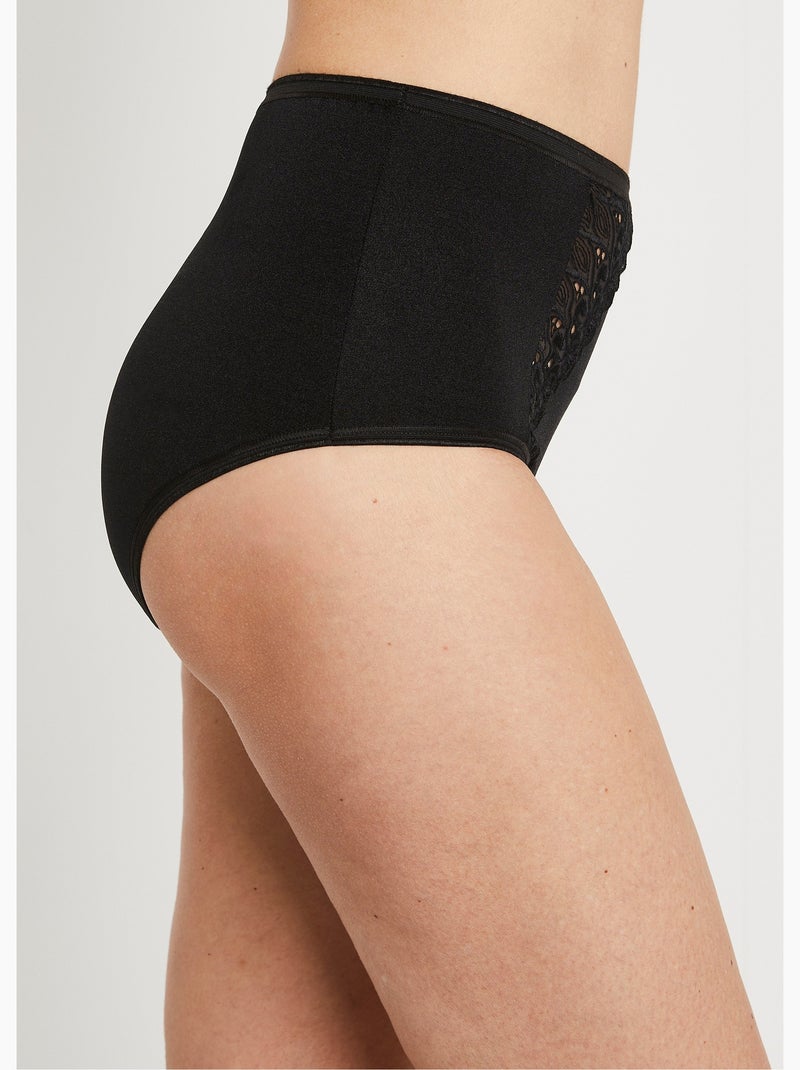 Braguita envolvente talle alto - pack de 2 - afibel Negro - Kiabi