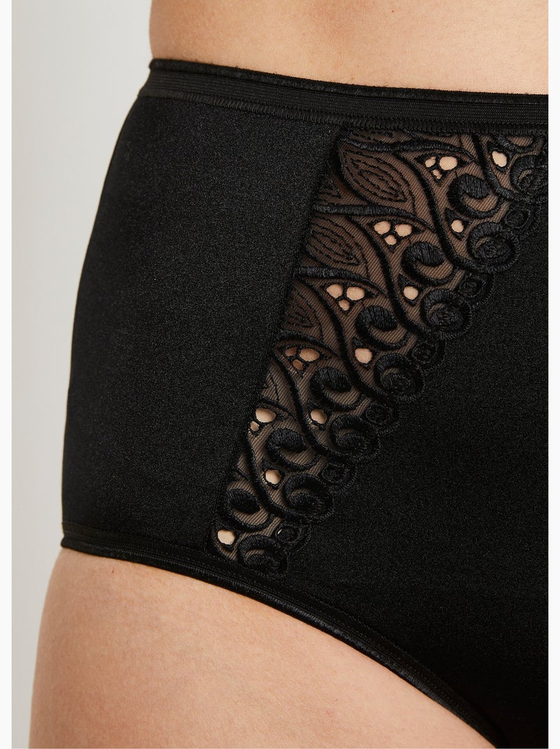 Braguita envolvente talle alto - pack de 2 - afibel Negro - Kiabi