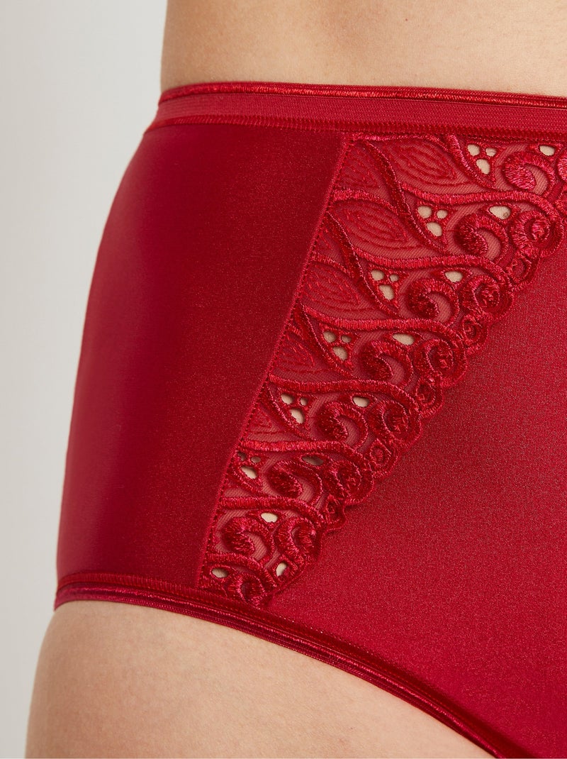 Braguita envolvente talle alto - pack de 2 - Afibel Rojo - Kiabi