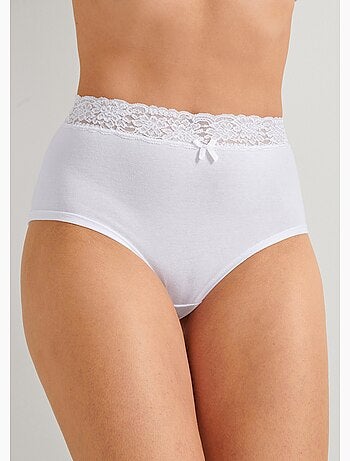 Braguita maxi de jersey, cinturilla de encaje - Afibel