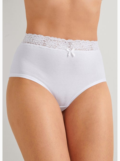 Braguita maxi de jersey, cinturilla de encaje - Afibel - Kiabi